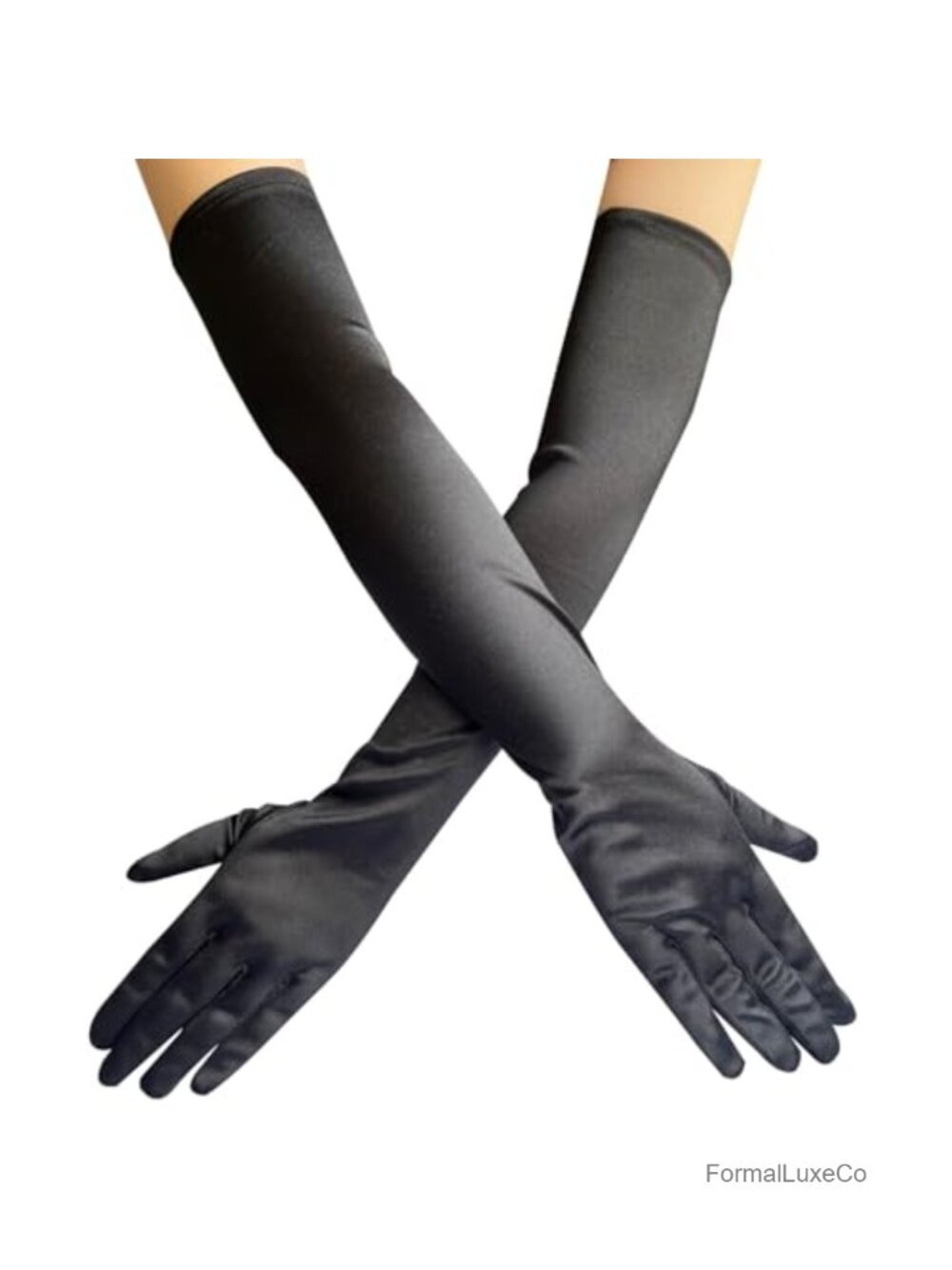 Satin Elbow-Length Opera Gloves Stretch Formal Costume Accessory